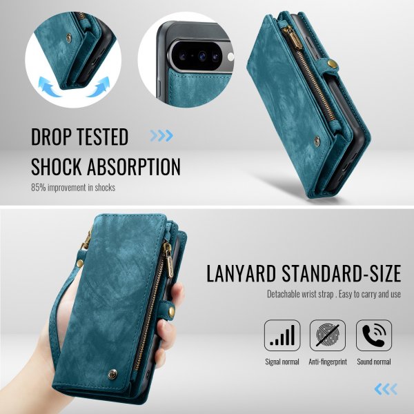 CaseMe Google Pixel 10/Pixel 10 Pro -kotelo 008 Series Irrotettava Kuori Sininen