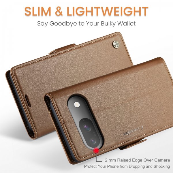CaseMe Google Pixel 9/9 Pro/Pixel 10/10 Pro Kotelo 023 Series Ruskea