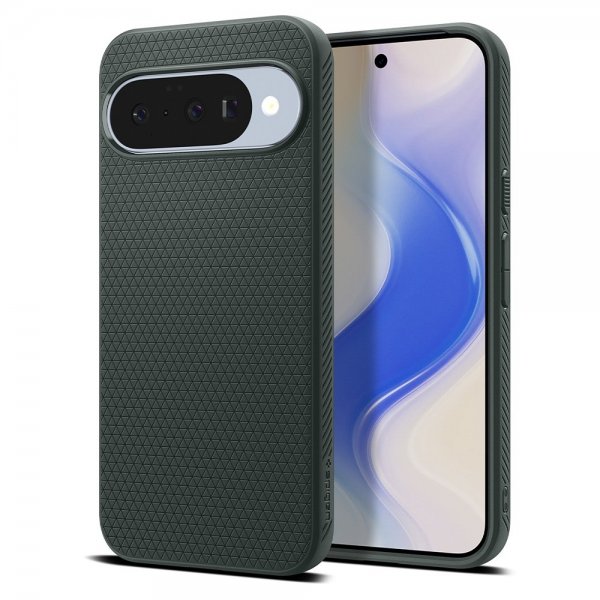 Spigen Google Pixel 10/Pixel 10 Pro -suojakuori Liquid Air MagFit Abyss Green