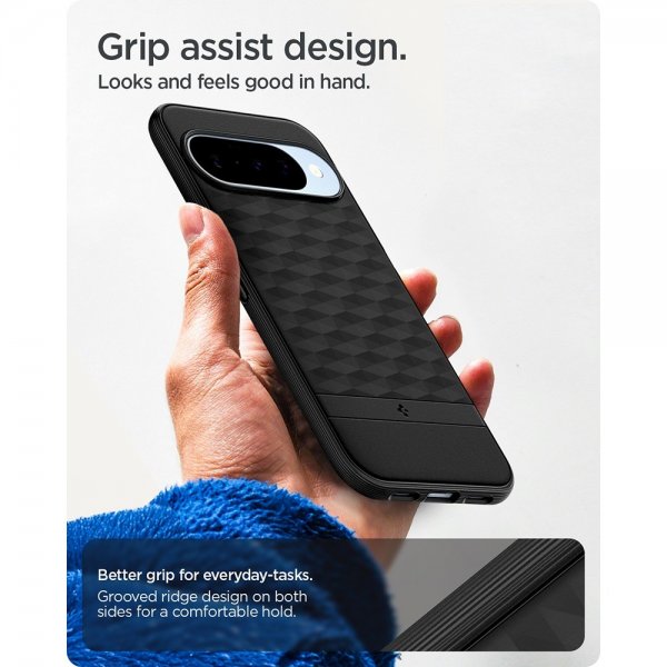 Spigen Google Pixel 10/Pixel 10 Pro Suojakuori Parallax MagFit Matte Black