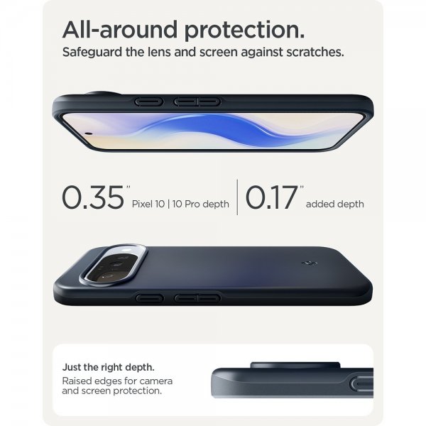 Spigen Google Pixel 10/Pixel 10 Pro Suojakuori Thin Fit MagFit Metal Slate