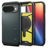 Spigen Google Pixel 10/Pixel 10 Pro Suojakuori Tough Armor MagFit Abyss Green