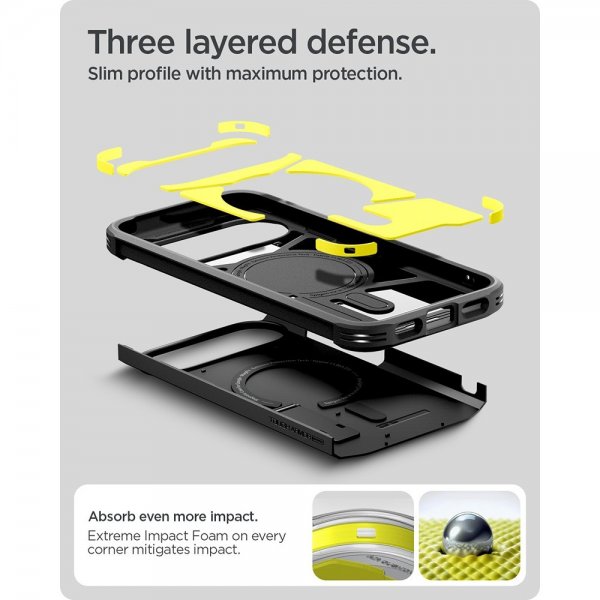 Spigen Google Pixel 10/Pixel 10 Pro Suojakuori Tough Armor MagFit Musta