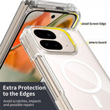 Nordic Covers Google Pixel 10 Pro Fold -suojakuori, Feather Series, MagSafe, läpinäkyvä