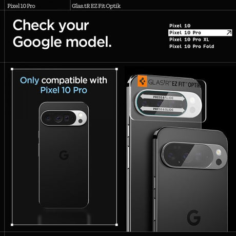 Spigen Google Pixel 10 Pro Kameransuoja Lasikalvo.tR EZ Fit Optik 2-pack