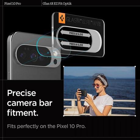 Spigen Google Pixel 10 Pro Kameransuoja Lasikalvo.tR EZ Fit Optik 2-pack