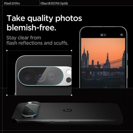 Spigen Google Pixel 10 Pro Kameransuoja Lasikalvo.tR EZ Fit Optik 2-pack