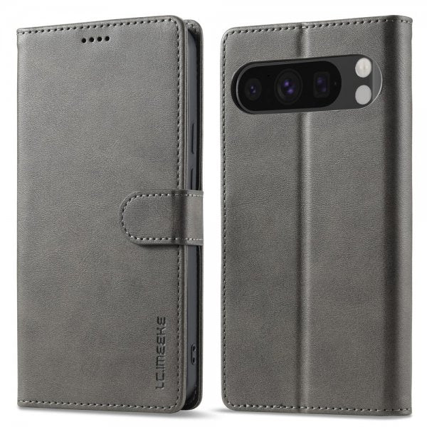Lc.Imeeke Google Pixel 10 Pro XL Suojakuori Korttipidikkeellä Jalustatoiminnolla Harmaa