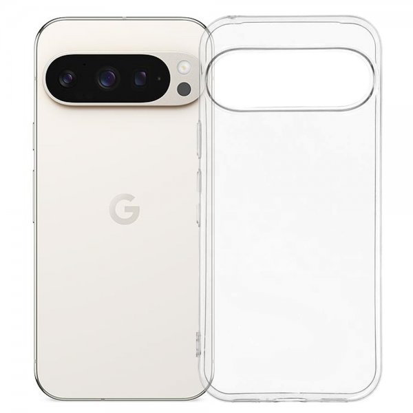 Nordic Covers Google Pixel 10 Pro XL -kuori, Feather Series, läpinäkyvä