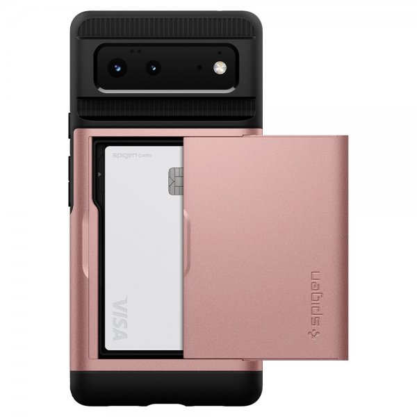 Spigen Google Pixel 6 -suojakuori Slim Armor CS, ruusukulta