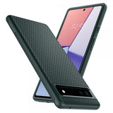 Spigen Google Pixel 6a -kuoret Liquid Air Midnight Green