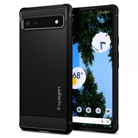 Spigen Google Pixel 6a -kuori, Rugged Armor, mattamusta