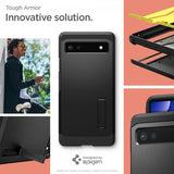Spigen Google Pixel 6a Suojakuori Tough Armor Musta