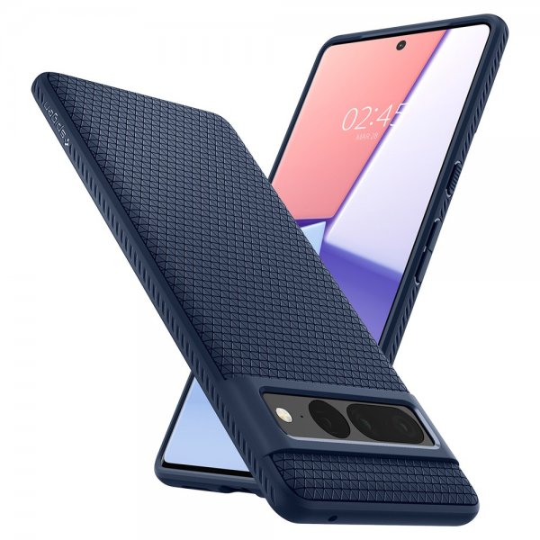 Spigen Google Pixel 7 Pro -kuori, Liquid Air, tummansininen