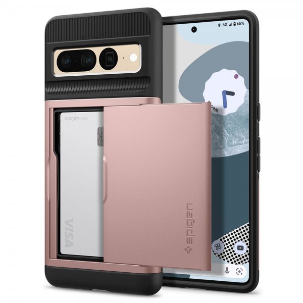 Spigen Google Pixel 7 Pro -kuori, Slim Armor CS Rose Gold