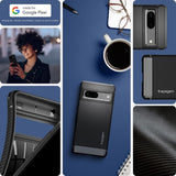 Spigen Google Pixel 7 -suojakuori Rugged Armor Matte Black