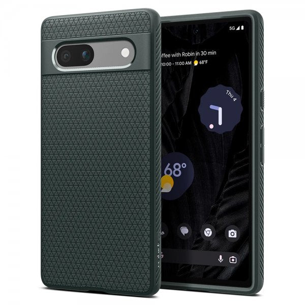 Spigen Google Pixel 7a -suojakuori Liquid Air Abyss Green
