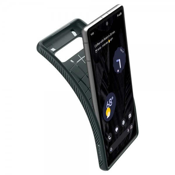 Spigen Google Pixel 7a -suojakuori Liquid Air Abyss Green