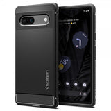 Spigen Google Pixel 7a -kuori, Rugged Armor, mattamusta