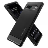 Spigen Google Pixel 7a -kuori, Rugged Armor, mattamusta