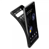Spigen Google Pixel 7a -kuori, Rugged Armor, mattamusta