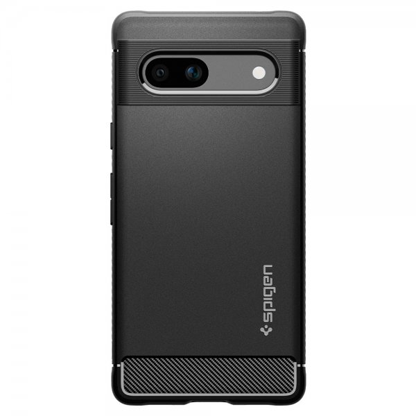 Spigen Google Pixel 7a -kuori, Rugged Armor, mattamusta