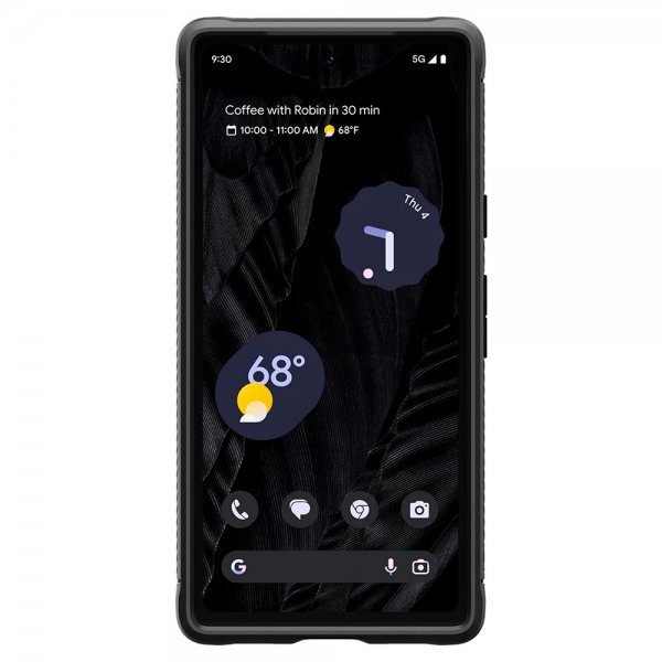 Spigen Google Pixel 7a -kuori, Rugged Armor, mattamusta