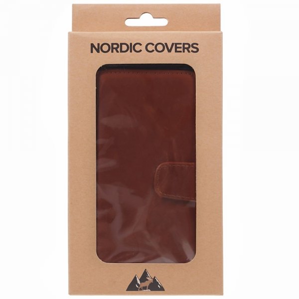 Nordic Covers Google Pixel 8 -kotelo Essential Leather Maple Brown
