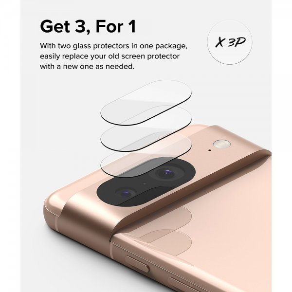 Ringke Google Pixel 8 Kameran suojalasi 3-pakkaus