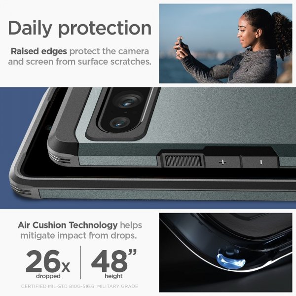Spigen Google Pixel 8 Pro -suojakuori Tough Armor Abyss Green