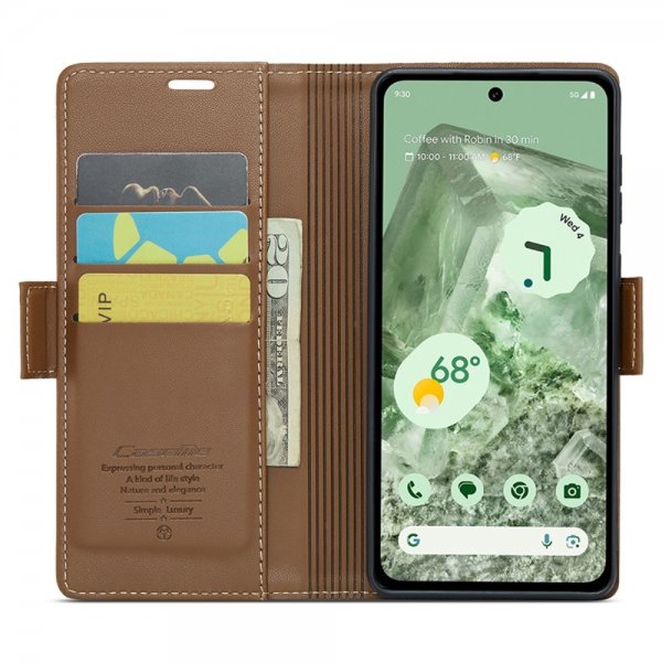 CaseMe Google Pixel 8a -suojakotelo 023 Series Ruskea