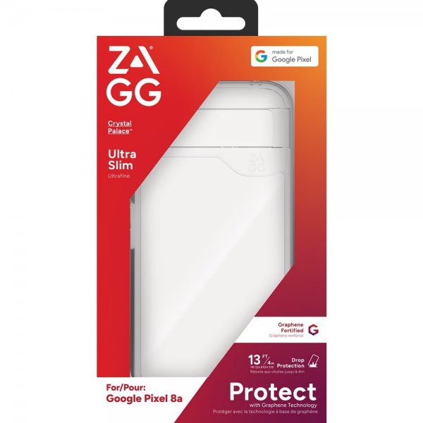 ZAGG Google Pixel 8a -suojakuori Crystal Palace läpinäkyvä