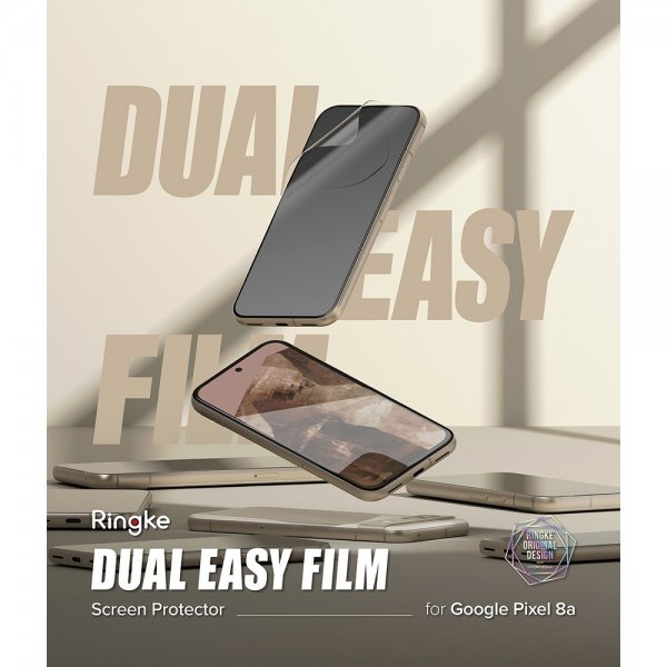 Ringke Google Pixel 8a Näytönsuoja Dual Easy Film 2-pakkaus