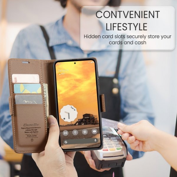 CaseMe Google Pixel 9/Pixel 9 Pro suojakuori 023 Series ruskea