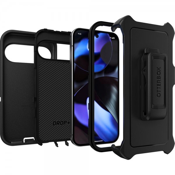 Otterbox Google Pixel 9/Pixel 9 Pro Suojakuori Defender Musta