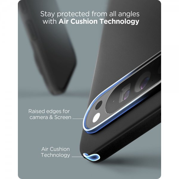 Spigen Google Pixel 9/Pixel 9 Pro -kuori Thin Fit, musta