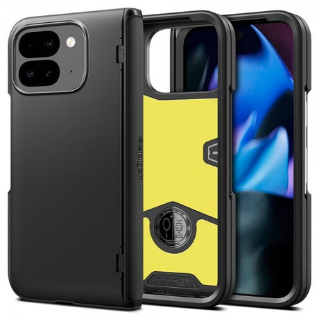 Spigen Google Pixel 9 Pro Fold -kuoret, Slim Armor Pro, musta