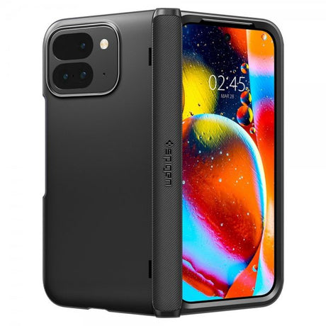 Spigen Google Pixel 9 Pro Fold -kuoret, Slim Armor Pro, musta