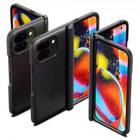 Spigen Google Pixel 9 Pro Fold -kuoret, Slim Armor Pro, musta