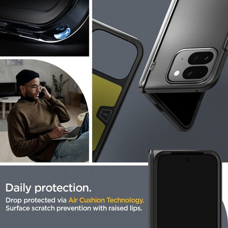 Spigen Google Pixel 9 Pro Fold -kuoret, Slim Armor Pro, musta
