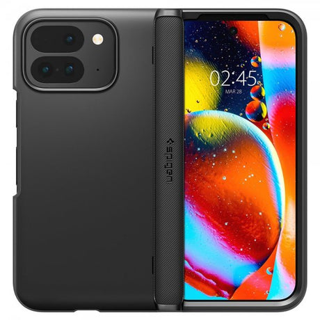 Spigen Google Pixel 9 Pro Fold -kuoret, Slim Armor Pro, musta