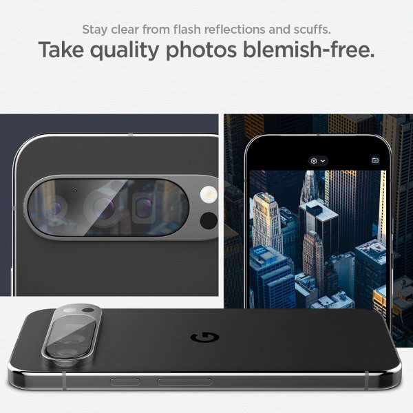 Spigen Google Pixel 9 Pro Kameralinssuojaus Lasi.tR EZ Fit Optik 2-pack
