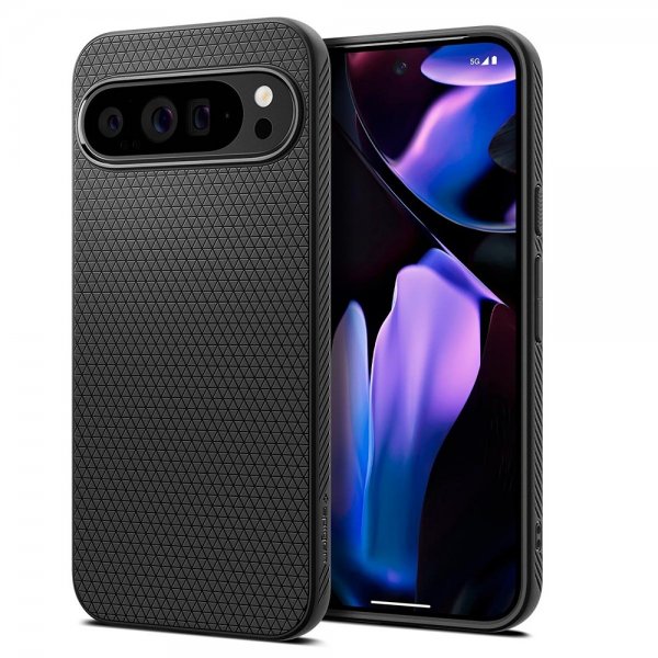 Spigen Google Pixel 9 Pro XL -suojakuori, Liquid Air, mattamusta