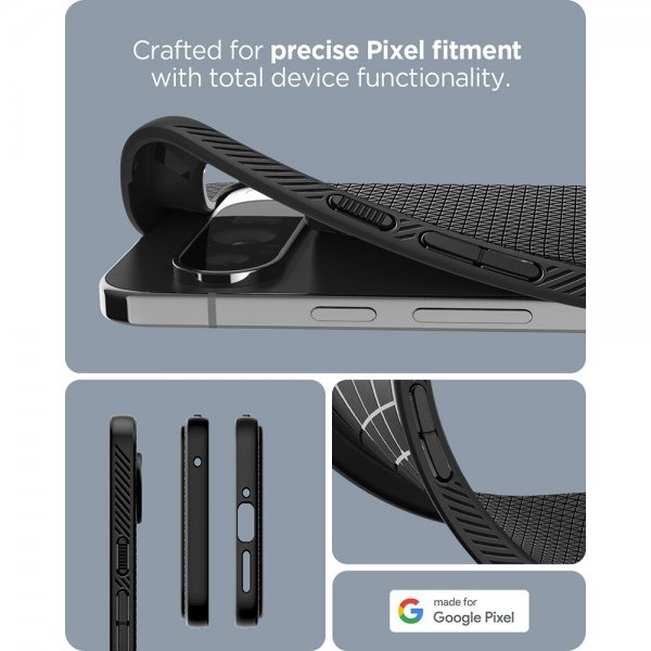 Spigen Google Pixel 9 Pro XL -suojakuori, Liquid Air, mattamusta