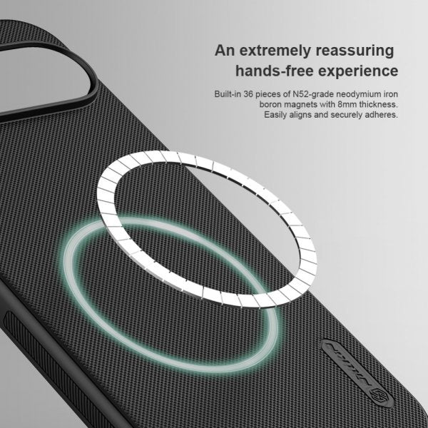 Nillkin Google Pixel 9 Pro XL -suojakuori Super Frosted Shield Pro MagSafe, musta
