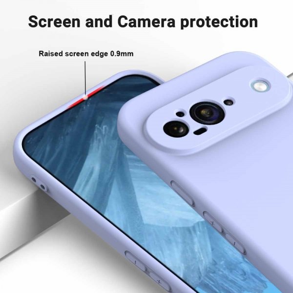 Google Pixel 9 Kuori hihnalla Silikoni Lila