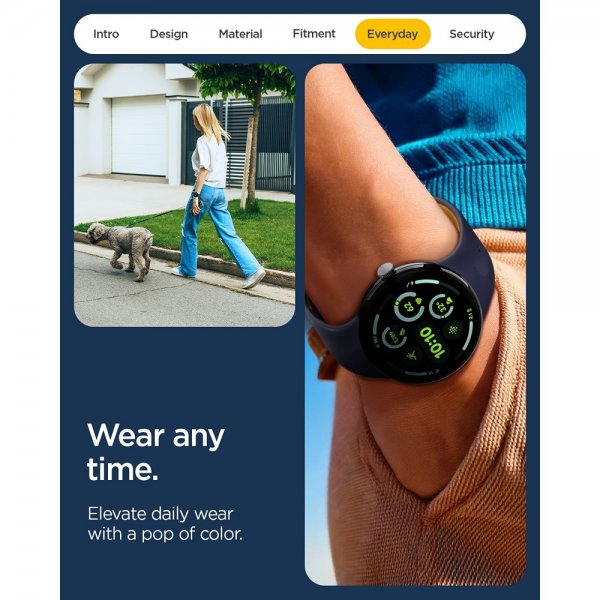 Spigen Google Pixel Watch 1/2/3/4 41mm ranneke Nano Pop Blueberry Navy