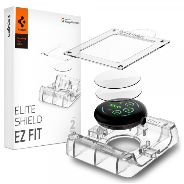 Spigen Google Pixel Watch 3/4 41mm Näytönsuoja EliteShield EZ Fit 2-pakkaus
