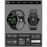 Spigen Google Pixel Watch 3/4 45mm Ranneke Nano Pop Musta Sesame