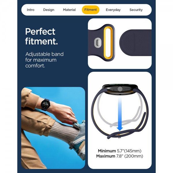 Spigen Google Pixel Watch 3/4 45mm ranneke Nano Pop Blueberry Navy